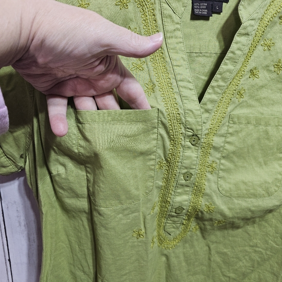 Royal Robbins Women's Green Cotton Lightweight Shirt Size Large 3X Dry S/S. - Picture 3 of 8